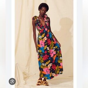 SAYLOR Vibrant Floral Ruffle Sleeved Zaira Maxi Dress. Size XS